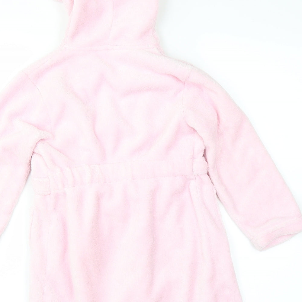 Matalan Girls Pink Solid Top Robe Size 3-4 Years - MOUSE HOOD