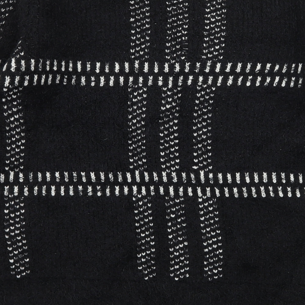 Brand and care label for Forever 21 women’s black check knit jumper, size S