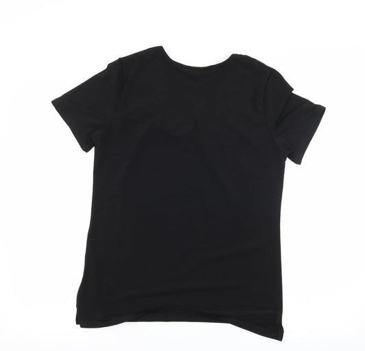 Michelle Hope Womens Black Jersey Basic T-Shirt Size 10