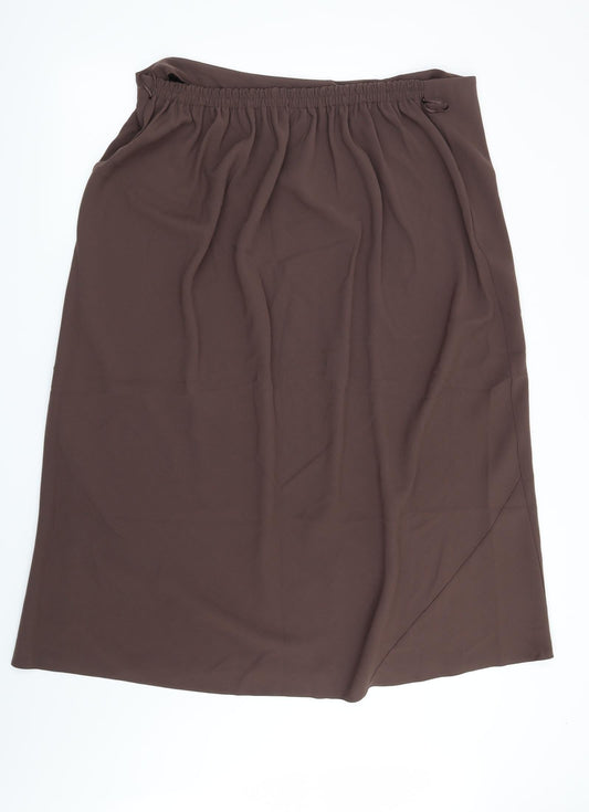 Preworn Womens Brown A-Line Skirt Size 38