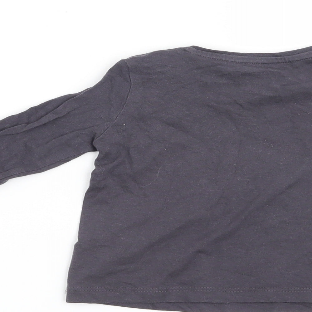 F&F Girls Grey Basic T-Shirt Size 3-6 Months - It's cool to be cute