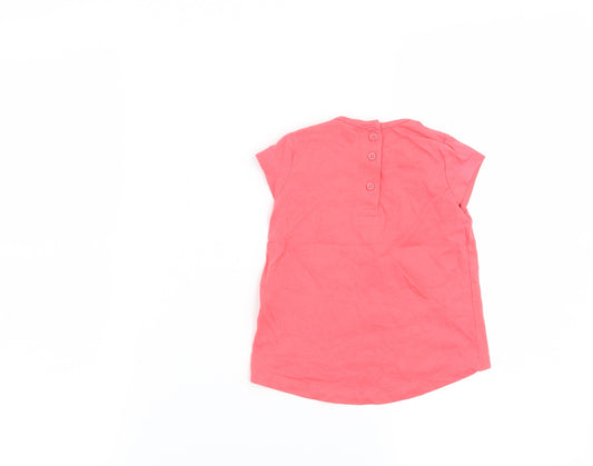 F&F Girls Red Basic T-Shirt Size 3-6 Months