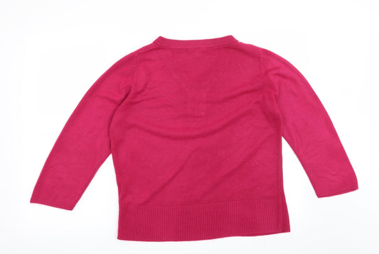 Klass Collection Womens Pink Pullover Jumper Size L