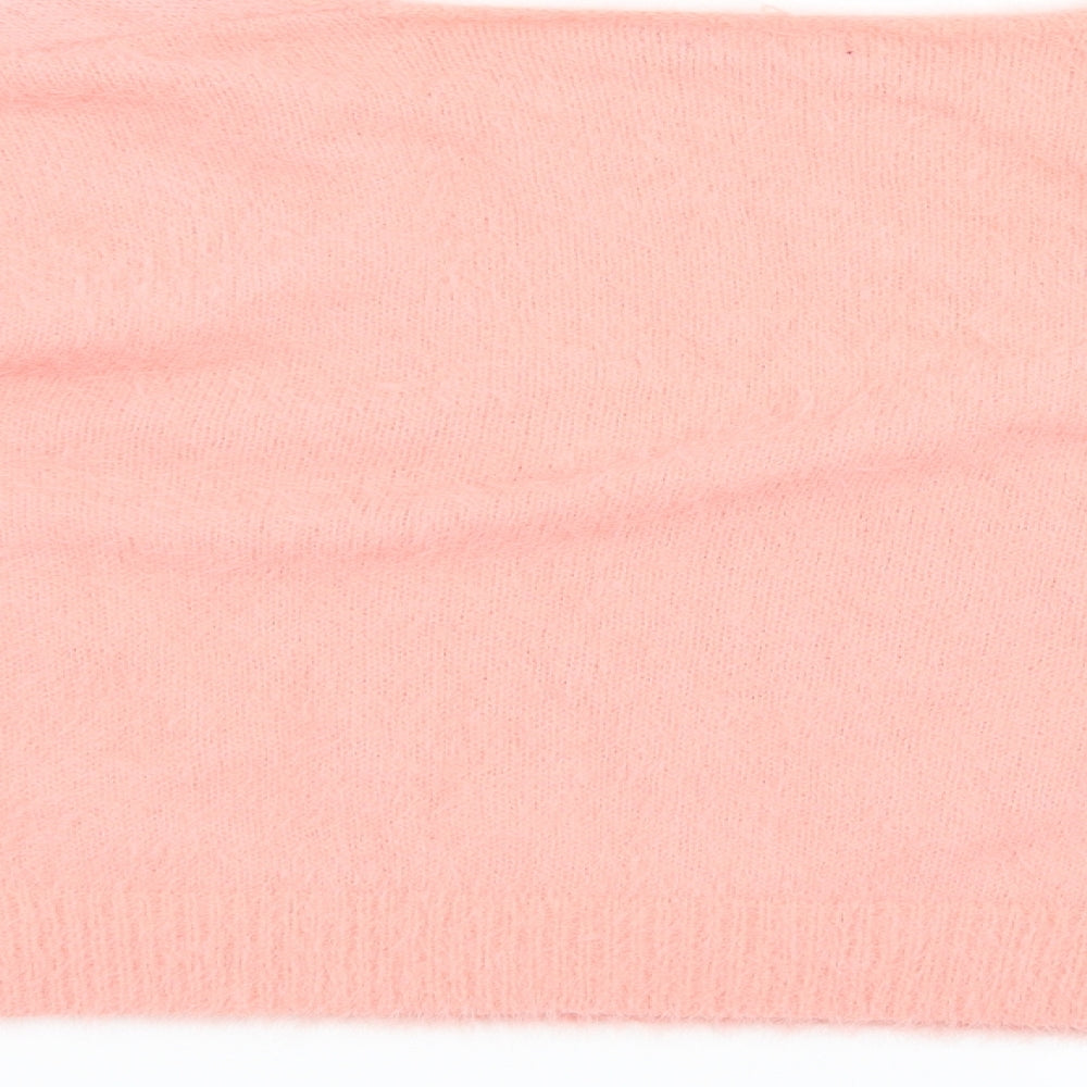Boohoo Womens Pink Pullover Jumper Size L