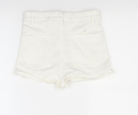Divided Womens White Cut-Off Shorts Size 8