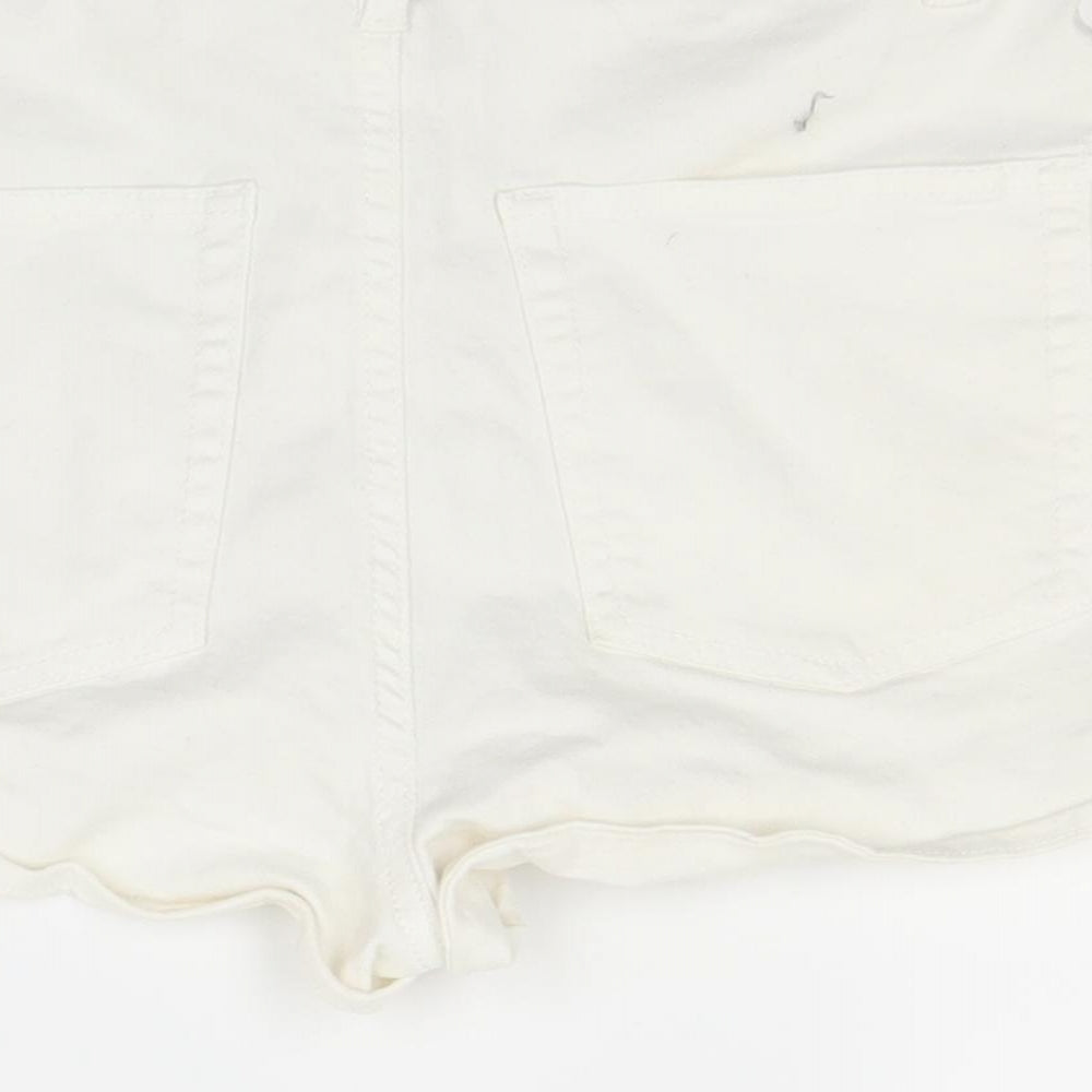 Divided Womens White Cut-Off Shorts Size 8