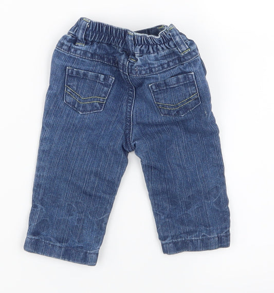 Earlydays Boys Blue Denim Cargo Jeans Size 0-3 Months