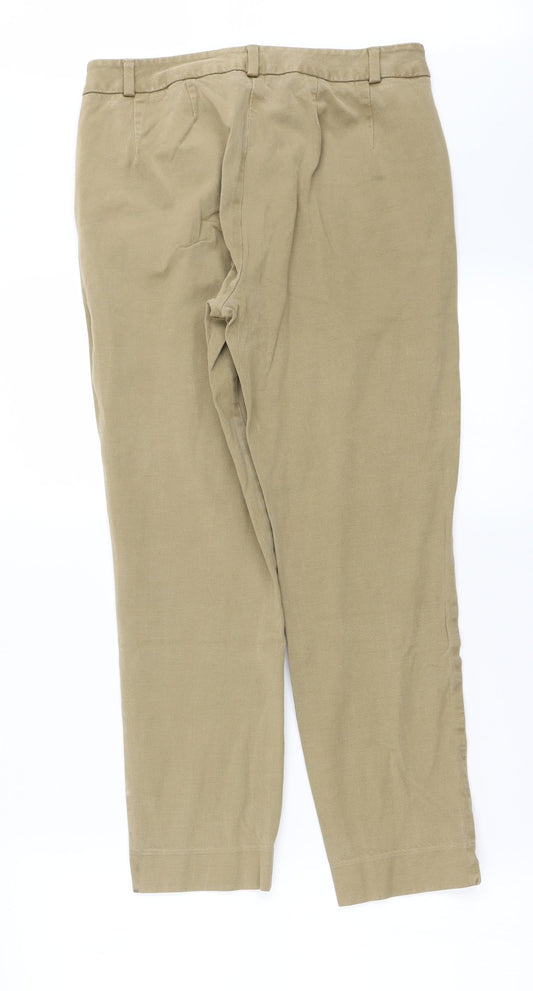 Marks and Spencer Womens Beige Tapered Jeans Size 10 L21 in