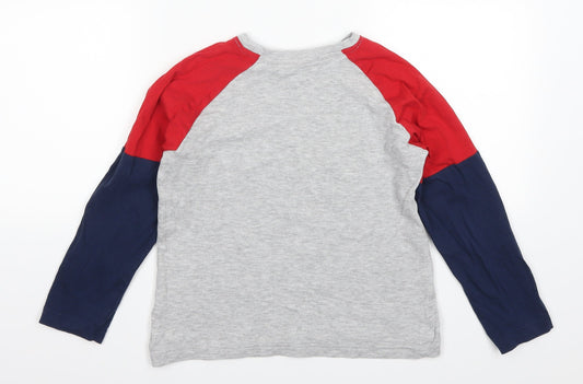 Matalan Boys Multicoloured Colourblock Pyjama Top Size 11 Years - Blue and Red