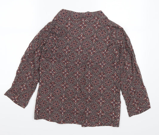 Atmosphere Womens Red Geometric Jacket Size 8