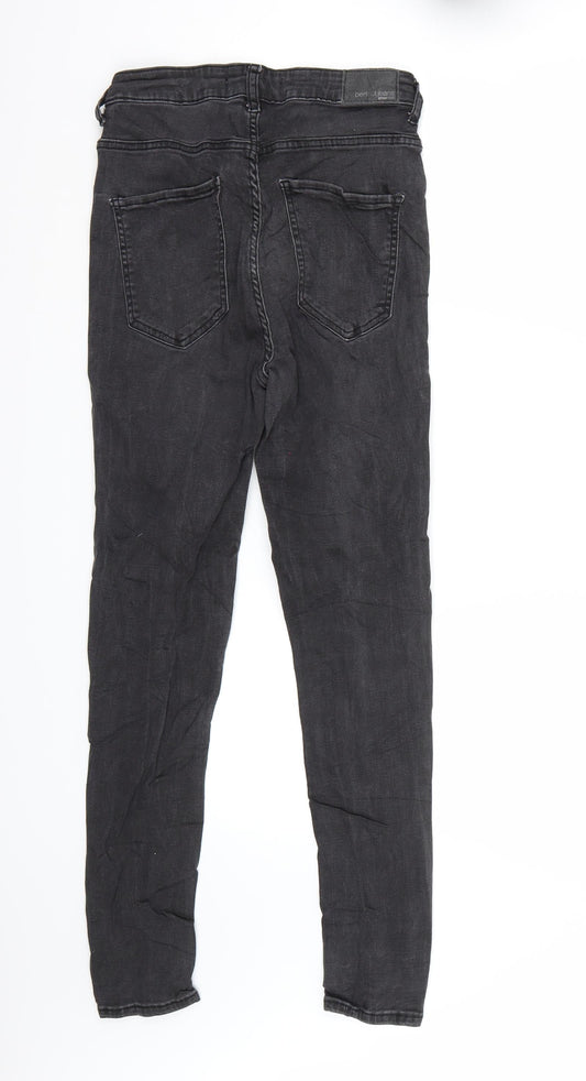 Molly Womens Black Skinny Jeans Size L L27 in
