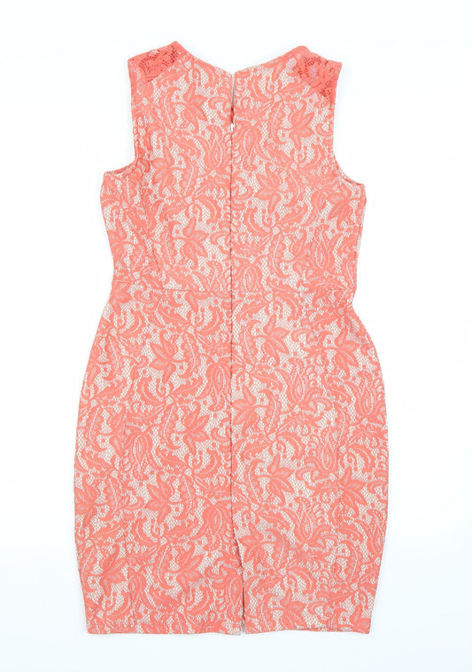 Warehouse Womens Orange A-Line Size 12