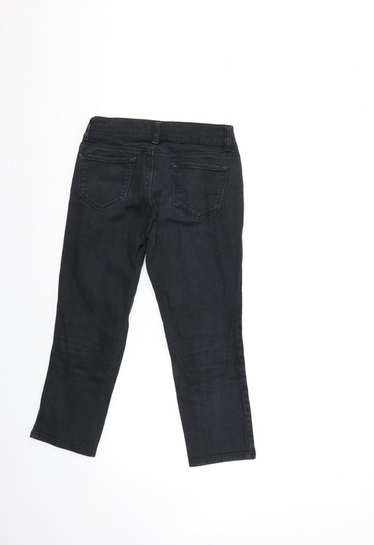 United Colors of Benetton Womens Black Denim Cropped Jeans Size 28 in L21 in
