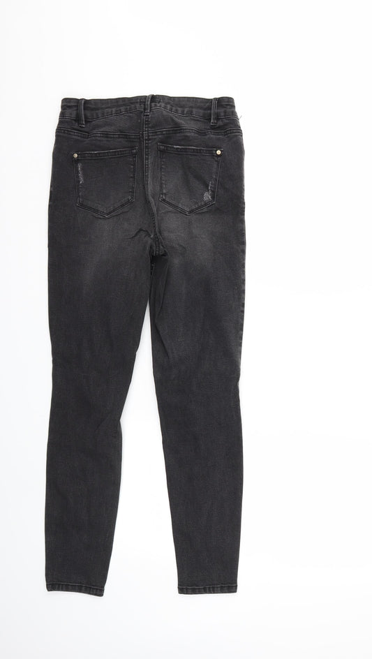 Matalan Womens Black Denim Skinny Jeans Size 10 L29 in