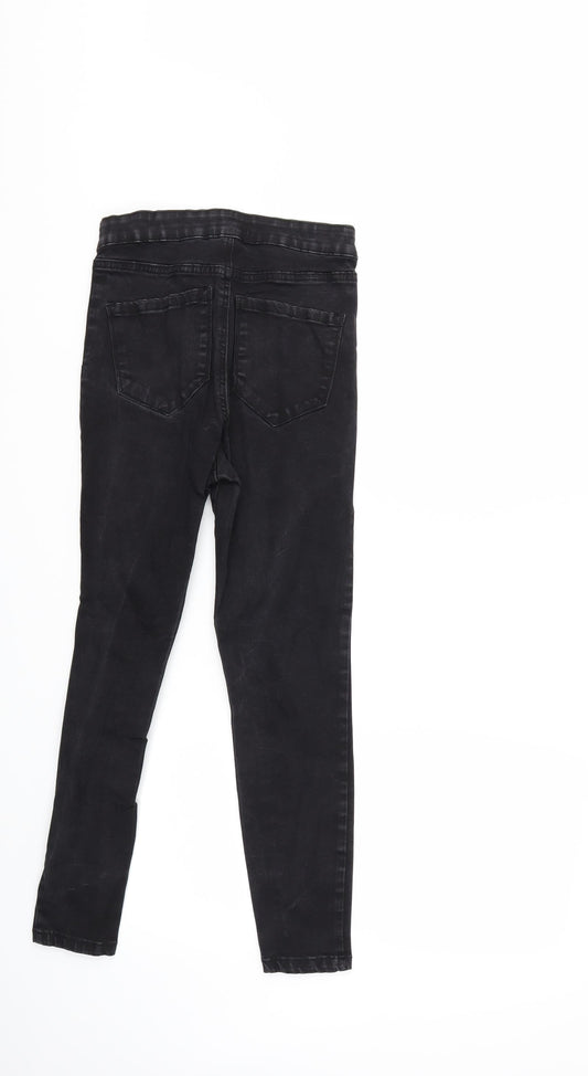 Denim & Co. Womens Black Denim Skinny Jeans Size 10 L25 in