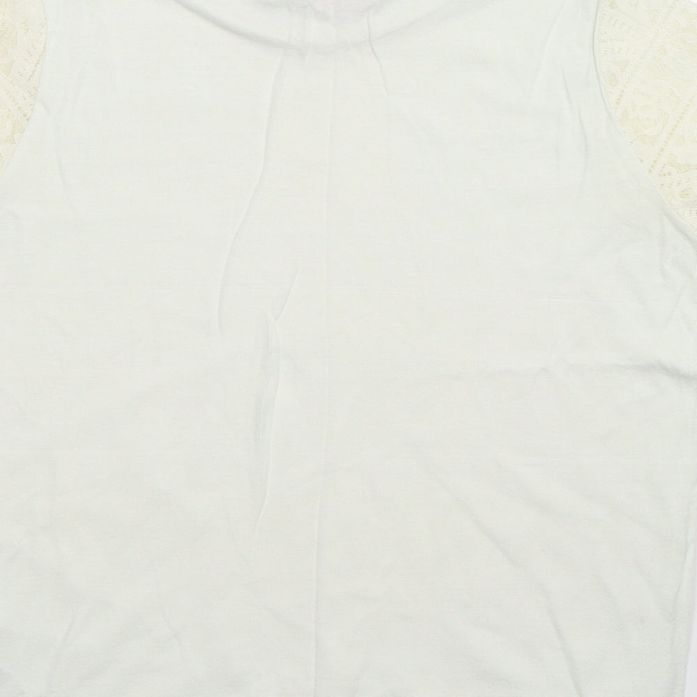 Dorothy Perkins Womens White Basic T-Shirt Size 10