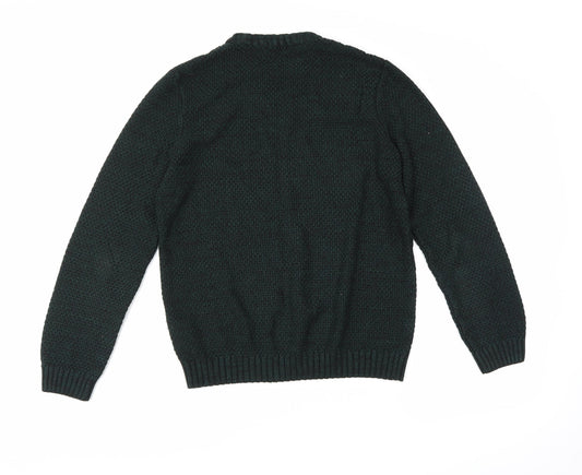 F&F Mens Green Pullover Jumper