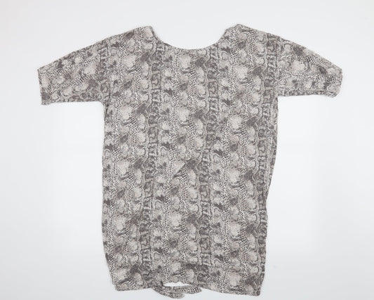 NEXT Womens Beige Animal Print Basic T-Shirt Size 18