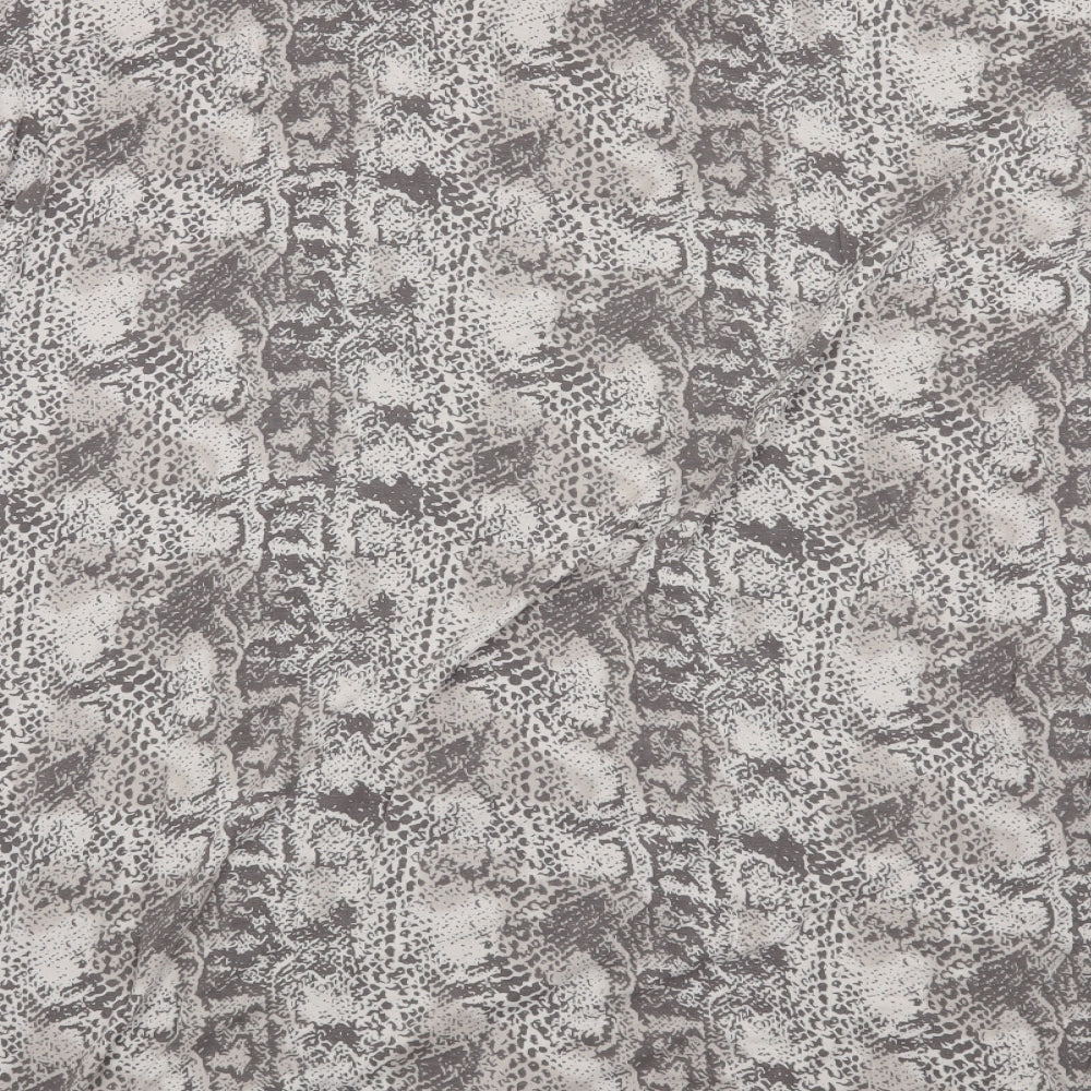 Brand and care label for Next women’s beige animal print basic t-shirt, size UK 18