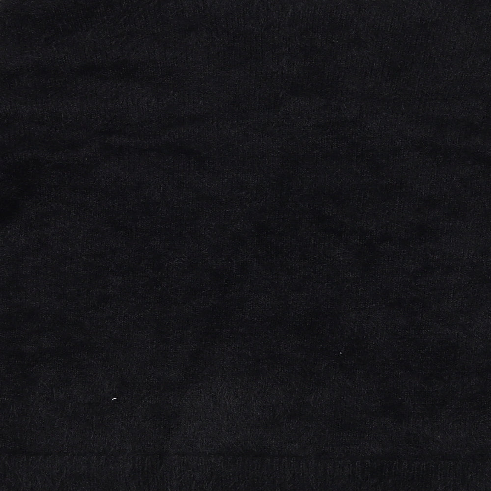 Brand and care label for Miss Selfridge women’s black jumper, size UK 12