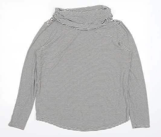 Deane & White Womens White Striped Pullover Jumper Size L