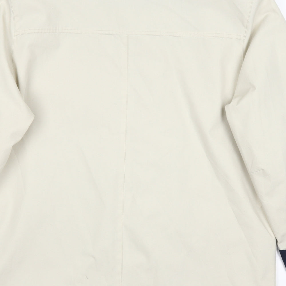 Brand and care label for Preworn women’s ivory jacket coat, size UK 12