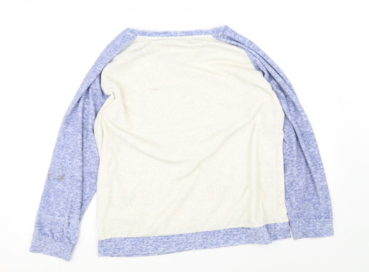 Nutmeg Womens White Pullover Jumper Size 12