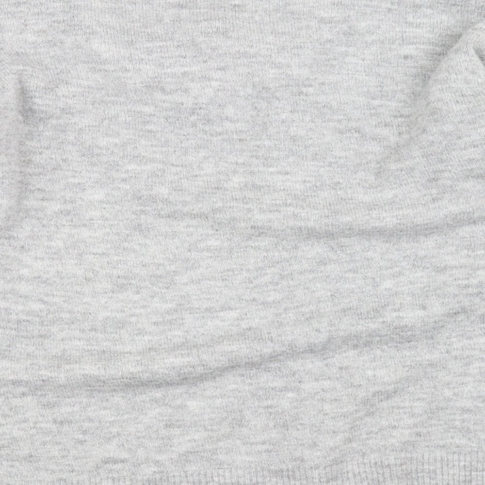 Brand and care label for Dorothy Perkins women’s grey jumper, size UK 14