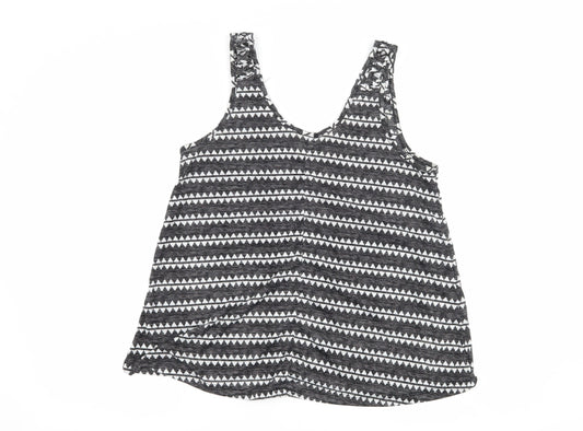 H&M Womens Black Geometric Basic Tank Size M