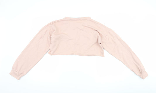 PRETTYLITTLETHING Womens Pink Pullover Sweatshirt Size 12