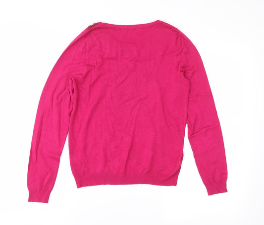 m&s Womens Pink Pullover Jumper Size 8