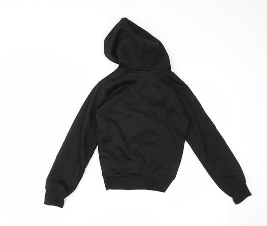 Preworn Boys Black Pullover Hoodie Size 7 Years