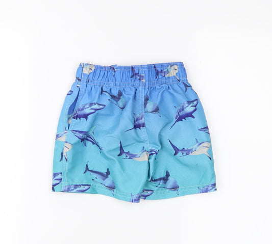 rebal Boys Blue Ombré Cropped Trousers Size 18-24 Months