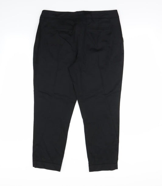 Dorothy Perkins Womens Black Trousers Size 14 L26 in