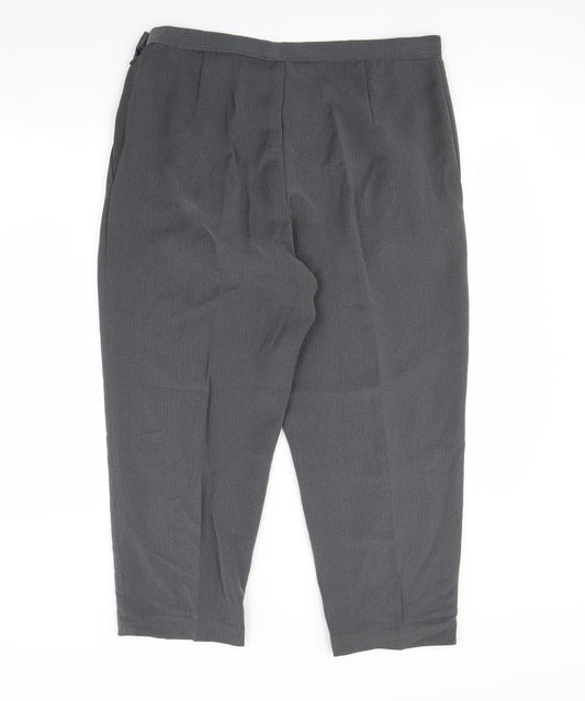m&S Womens Grey Dress Pants Trousers Size 18 L25 in