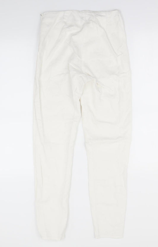H&M Womens White Dress Pants Trousers Size 6 L27 in