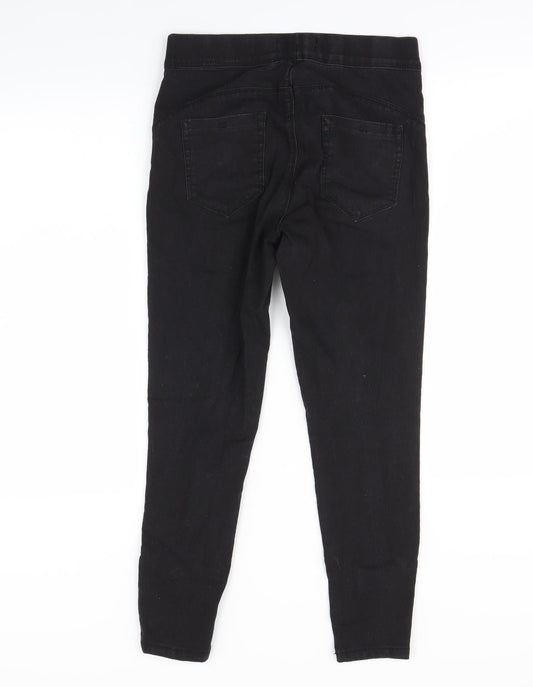 denim&co Womens Black Skinny Jeans Size 10 L25.5 in