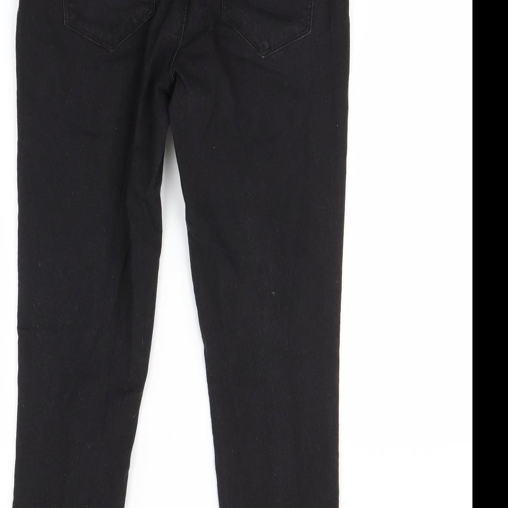 denim&co Womens Black Skinny Jeans Size 10 L25.5 in