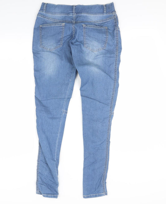 zente Womens Blue Skinny Jeans Size M L29 in