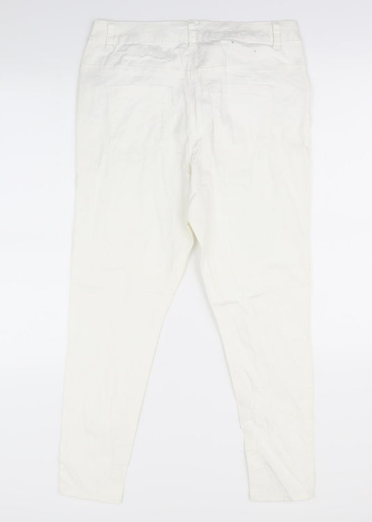 George Womens White Skinny Jeans Size 12 L28.5 in