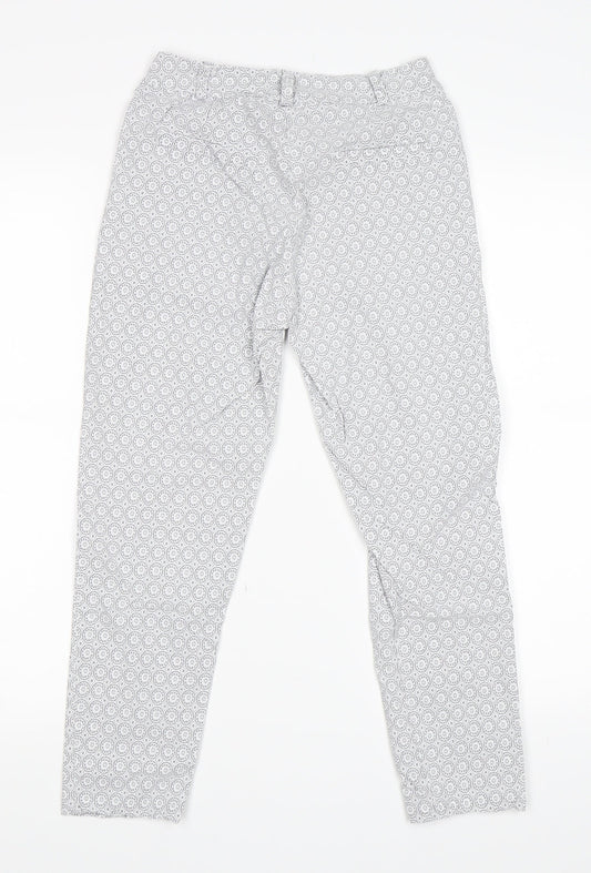 Preworn Womens Grey Paisley Capri Trousers Size M L22 in