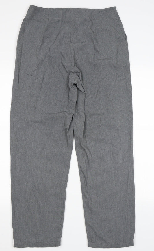 O Zone Womens Grey Trousers Size 14 L29 in