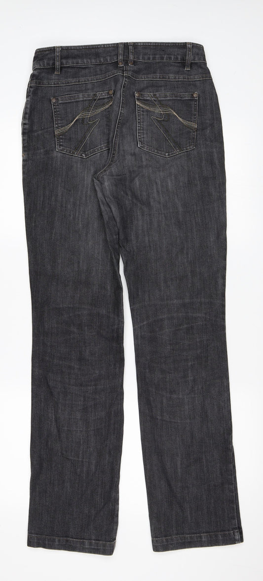 Adagio Womens Black Straight Jeans Size 30 in L32 in