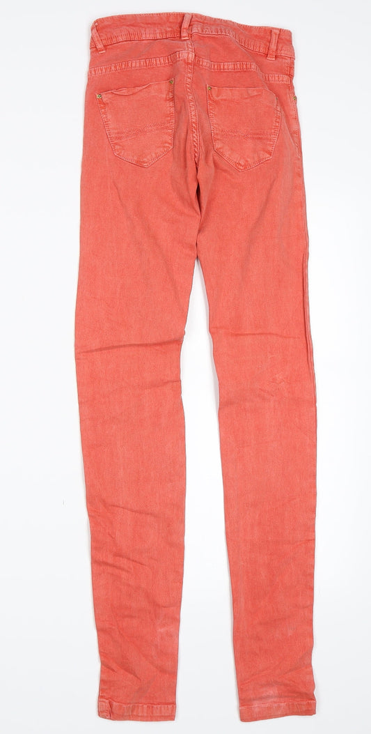 Pull & Bear Womens Pink Skinny Jeans Size 24 in L32 in