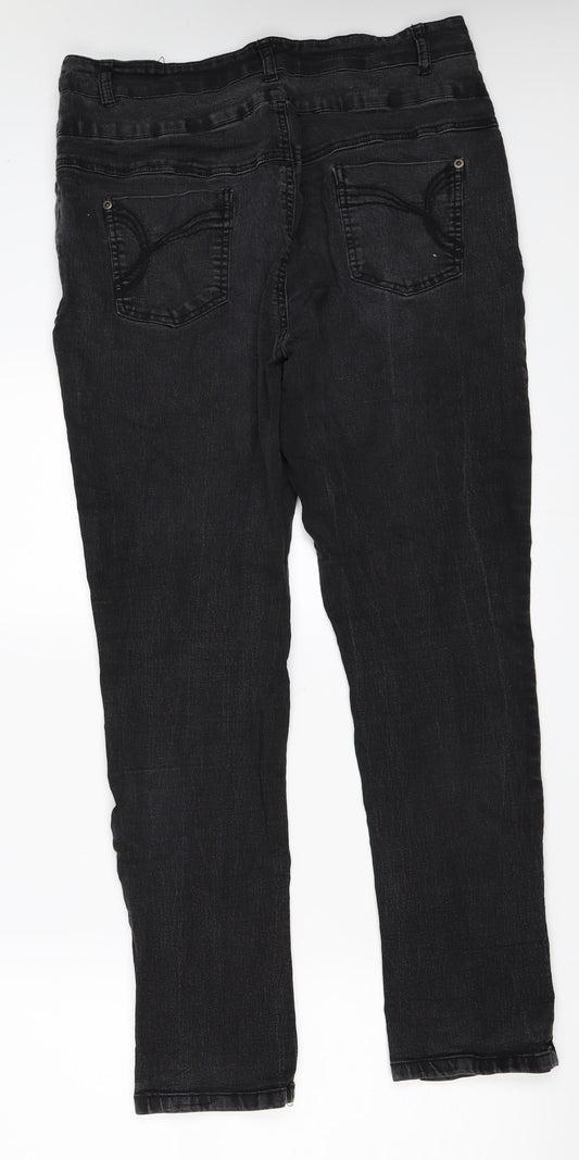 So Fabulous Womens Black Skinny Jeans Size 34 in L28 in