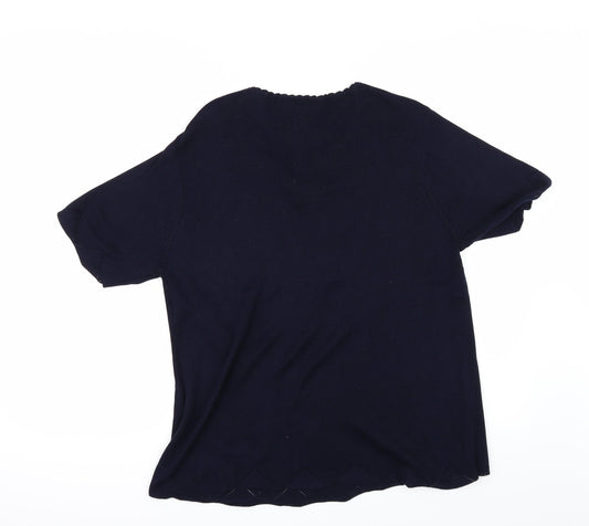 Talbots Womens Blue Pullover Jumper Size L