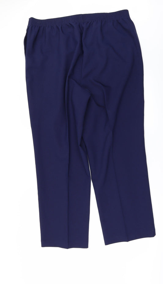 Alia Womens Blue Trousers Size 20 L29 in