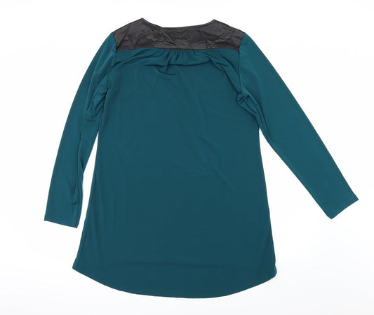 Susan Graver Womens Green Tunic Blouse Size S