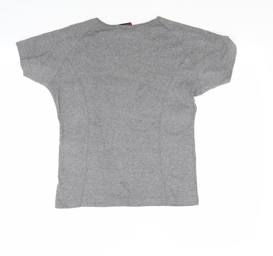 Extreamapatagomia Boys Grey Basic T-Shirt Size L
