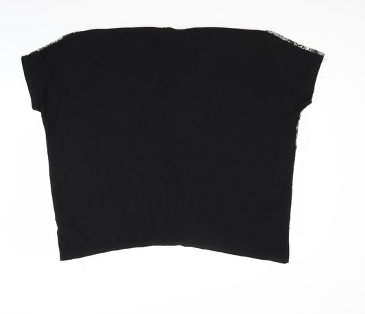 Apricot Womens Black Basic T-Shirt Size M